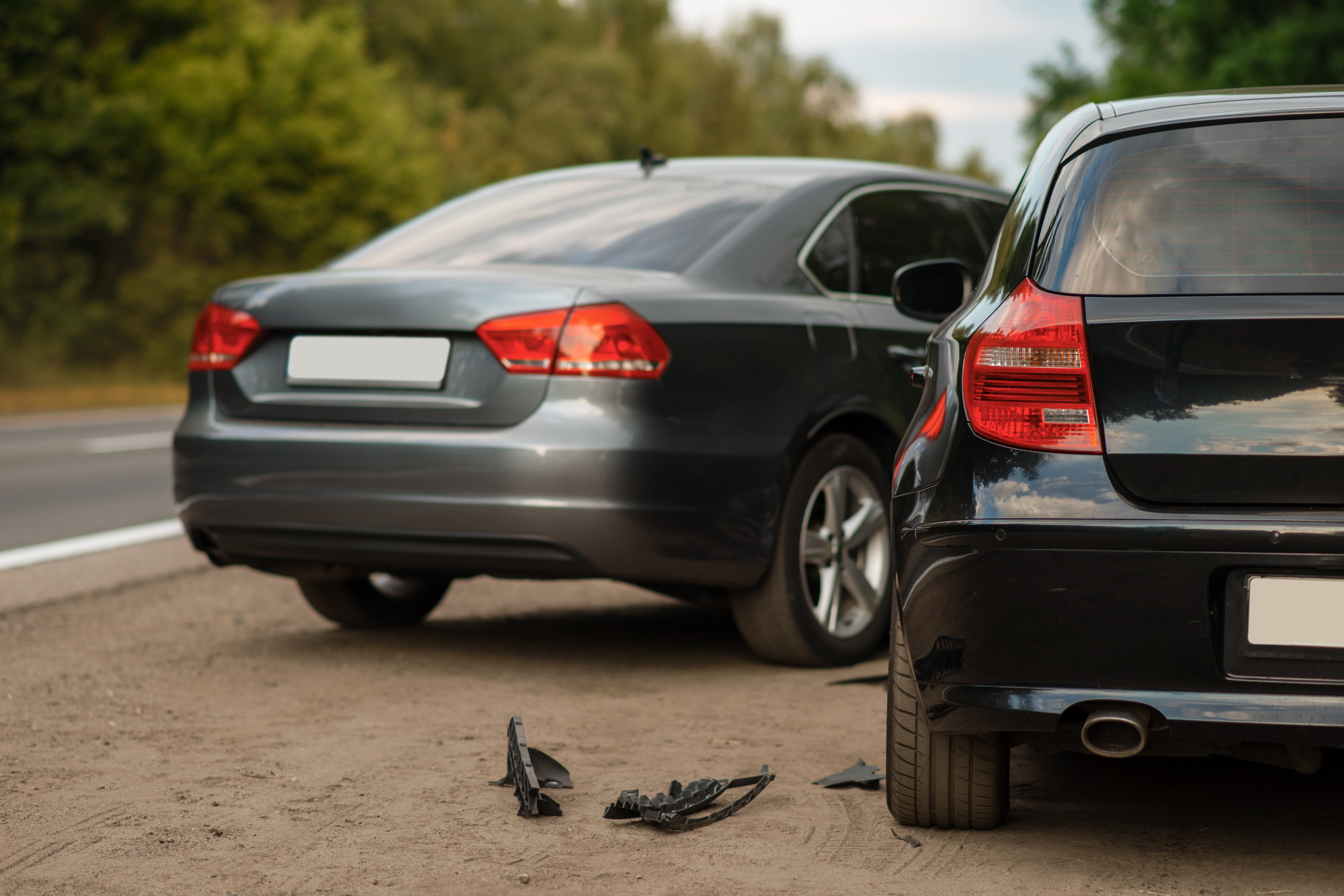 car accident on road